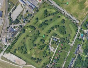 Aerial map of Fort snelling golf course
