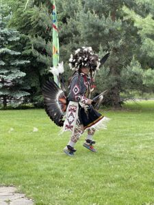 Native dancer in traditional attire