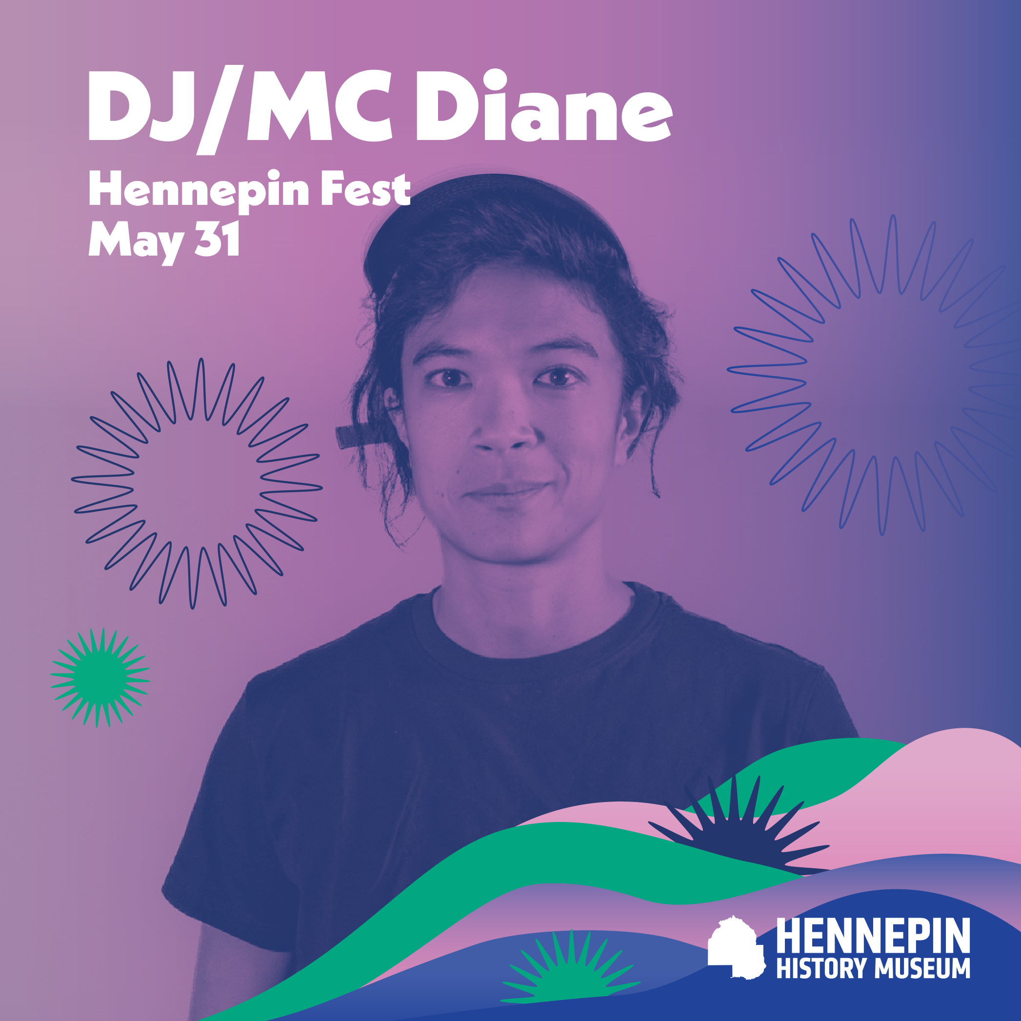 DJ/MC Diane. Hennepin Fest. May 31.